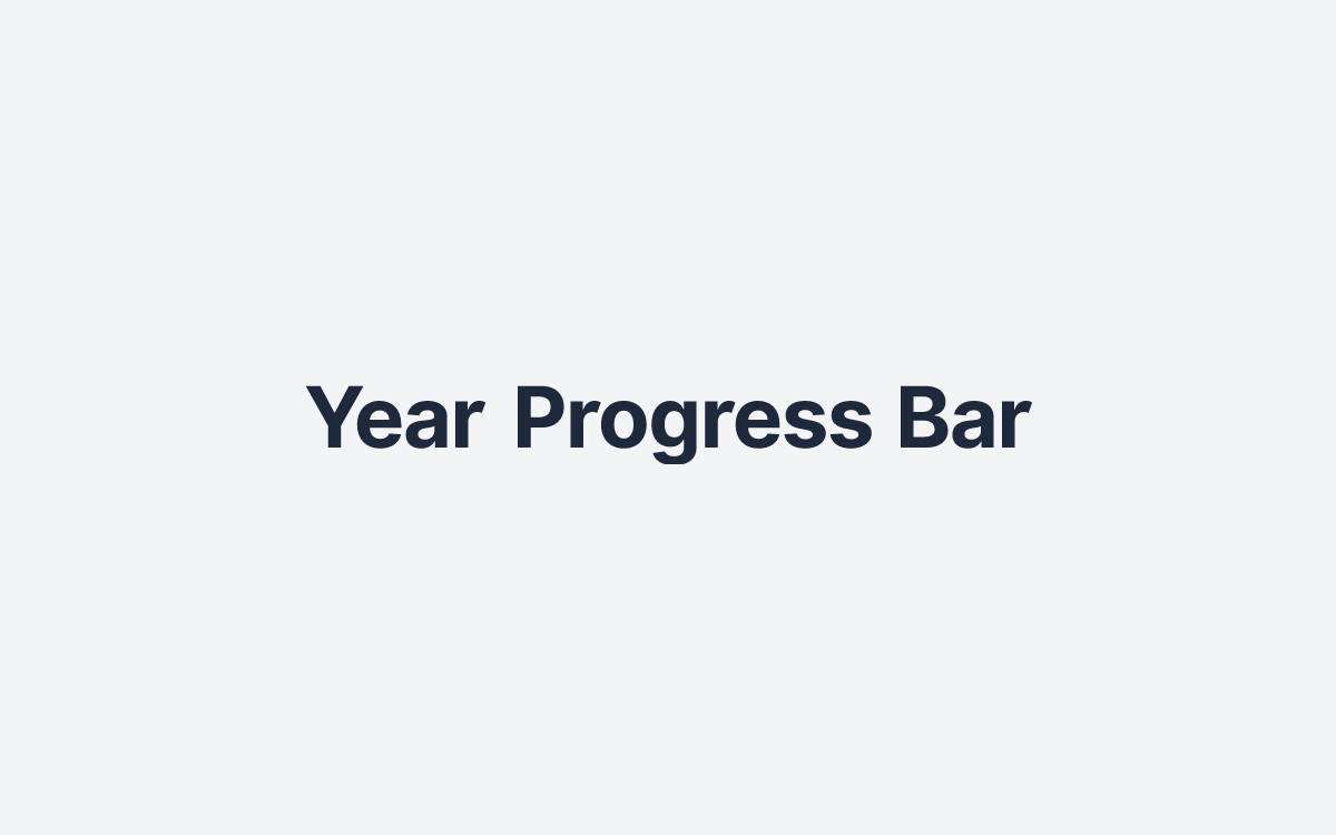 Year Progress Bar